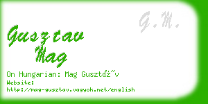 gusztav mag business card